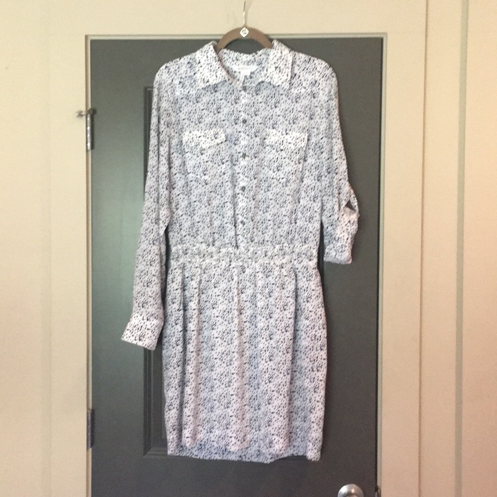 BCBGeneration Blue and White Shirt Dress NWOT